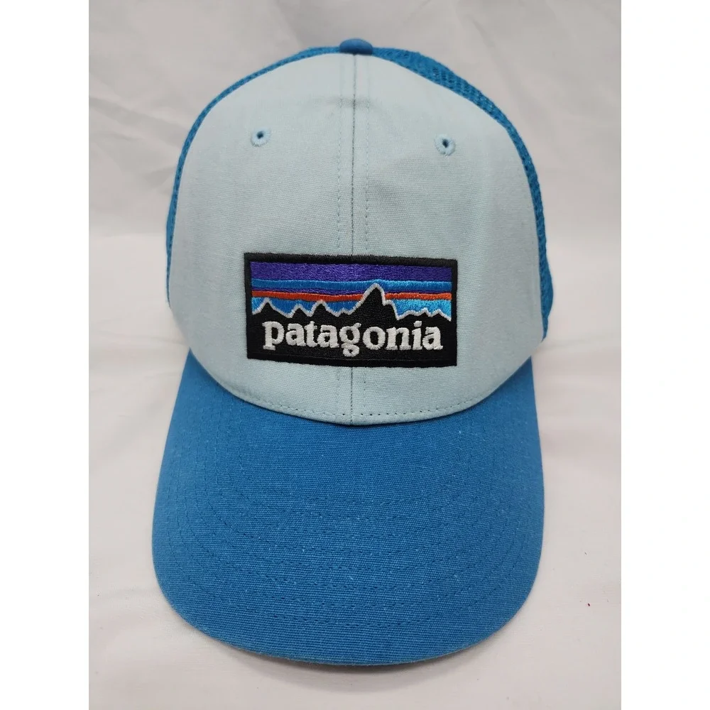 Patagonia P-6 Logo Trucker Hat Low Crown 38283 FINB SP22 Fin Blue One Size